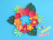 wall art ideas decorative tropical wreath 07