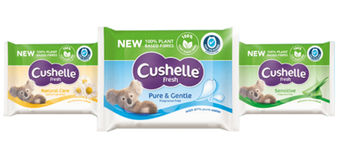 Cushelle Fresh Flushable Toilet Paper Wipes