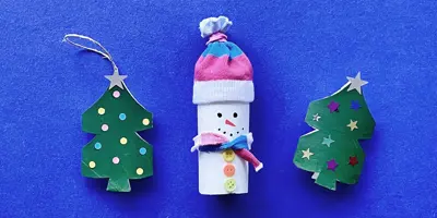 Festive toilet roll Christmas crafts for kids